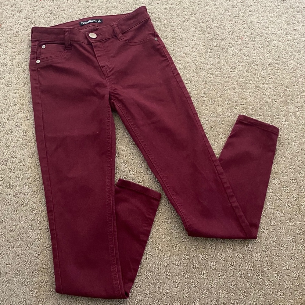 Junior’s Burgundy Jeans